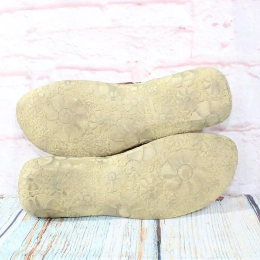 Josef Seibel Brown Cutout Leather Mary Jane Flat Shoes Size US 11 - Picture 9 of 9